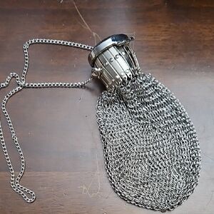 Silver Chainmail Mesh Purse